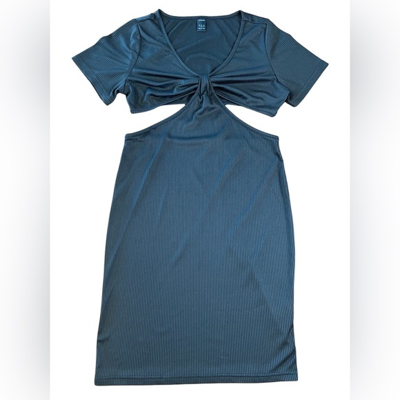 SHEIN Black Plunging Neck Cut Out Bodycon Dress Size Large - Picture 4 of 10